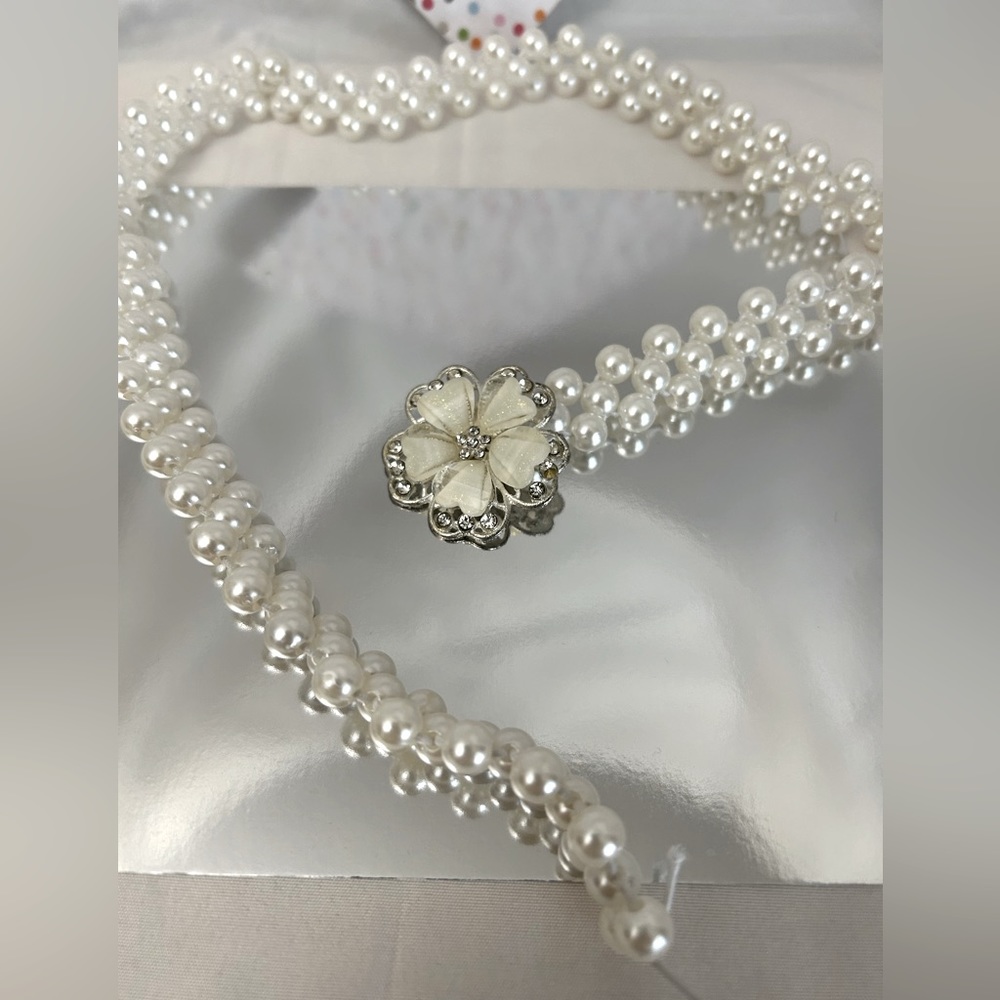 Bridal / Party Faux Pearls Belt 25-30 inches
